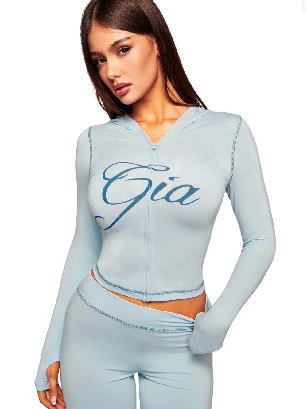 Light Blue Zip-Front Hoodie and Trackpant by I.AM.GIA